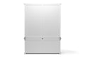 65" White Solid Wood Frame Dining Hutch With Fourteen Shelves