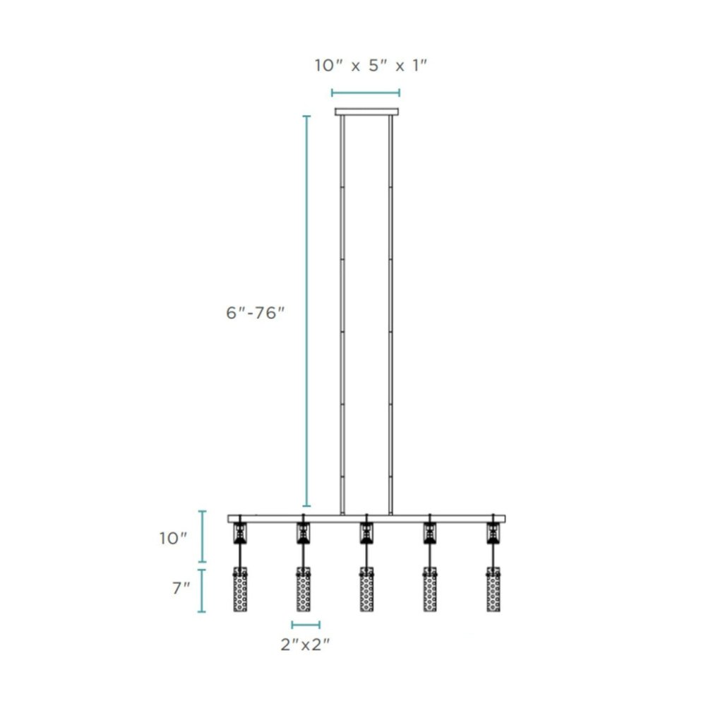 Black And Clear Five Light Metal Dimmable Smart Enabled Chandelier With Clear Shades