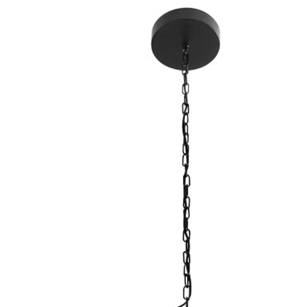 Black And Clear Candle Style Eight Light Metal Dimmable Smart Enabled Chandelier With Clear Shades