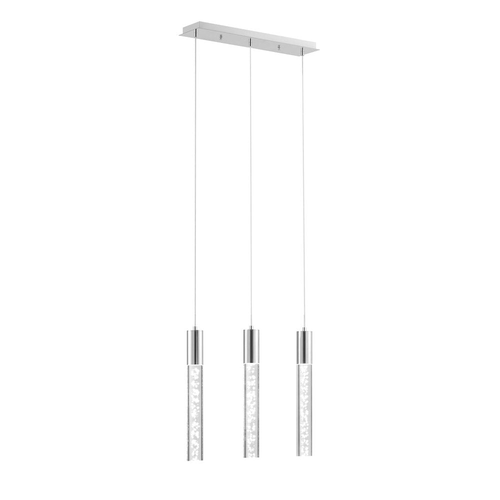 Black And Clear Three Light Transparent Metal Dimmable Smart Enabled Chandelier With Clear Shades