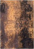 9' X 13' Yellow and Brown Abstract Non Skid Area Rug