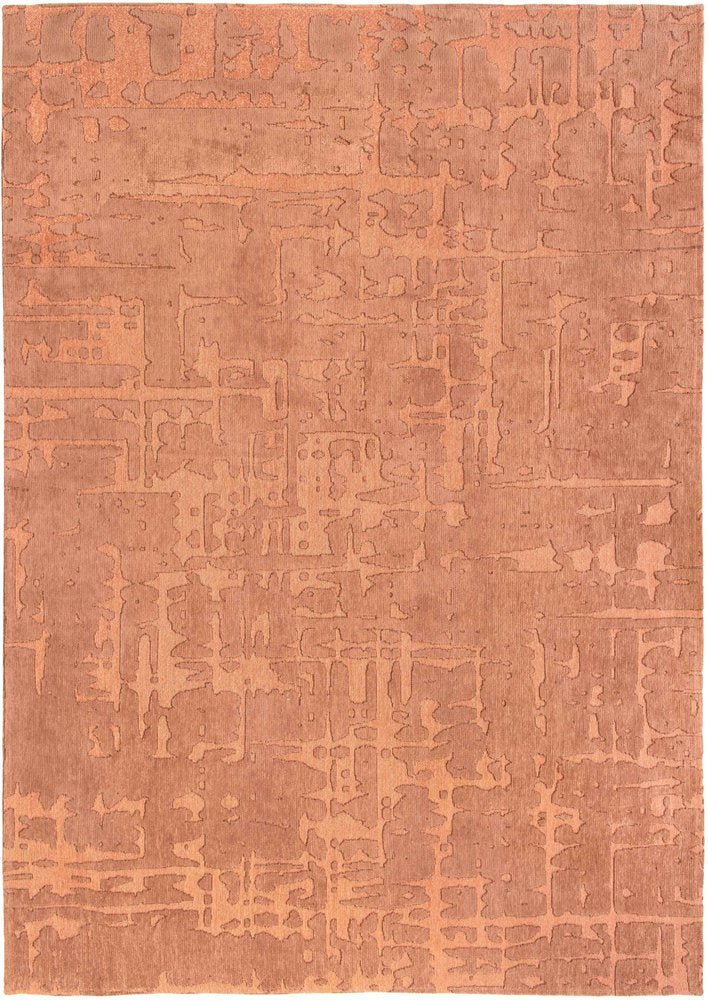 9' X 13' Orange Abstract Non Skid Area Rug