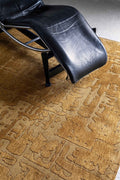 9' X 13' Yellow Abstract Non Skid Area Rug