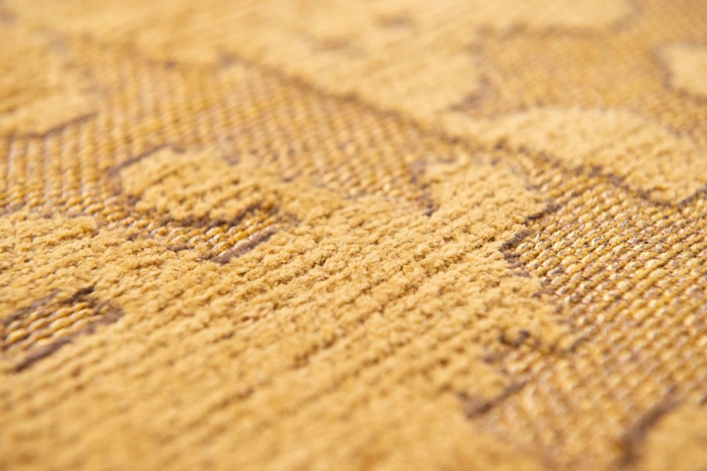 9' X 13' Yellow Abstract Non Skid Area Rug