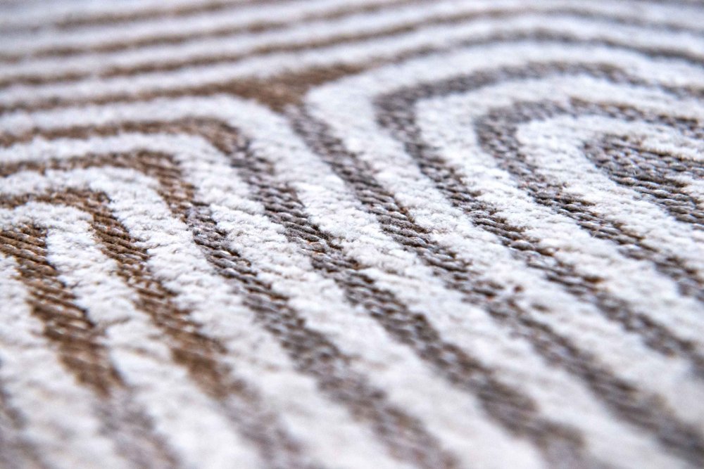 9' X 13' White Abstract Non Skid Area Rug