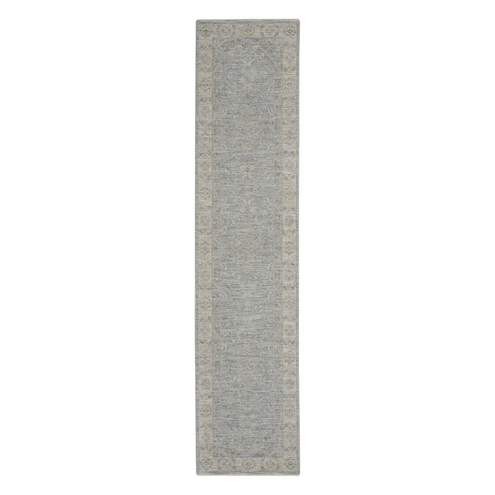 10' Blue Floral Runner Rug