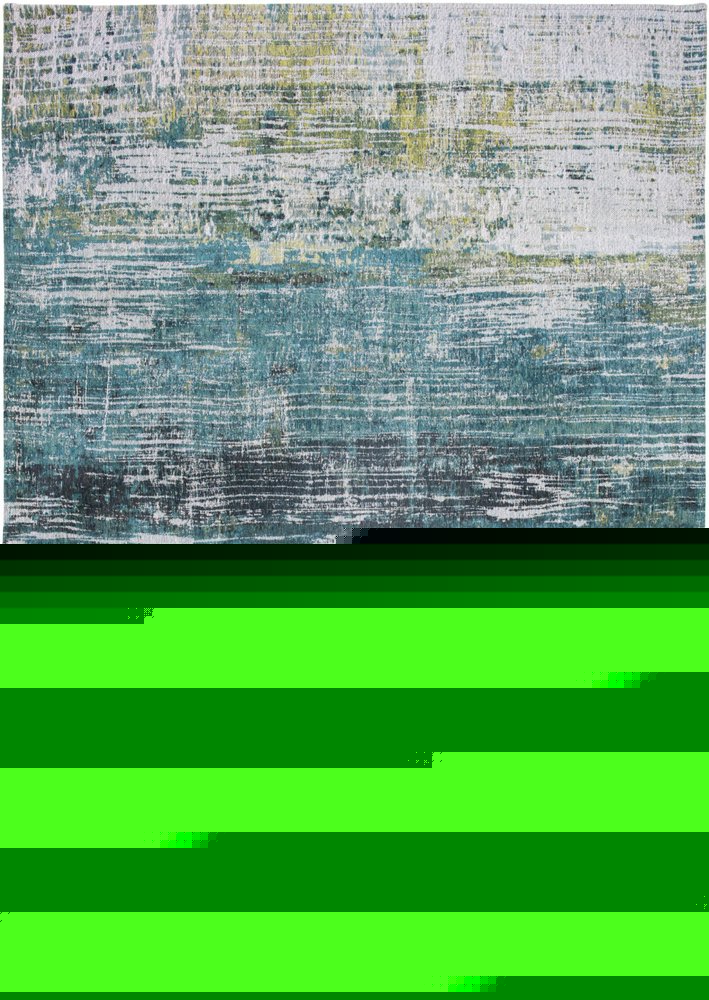 10' Blue And Green Abstract Runner Rug
