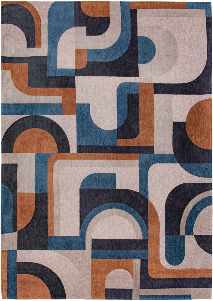 10' Beige And Gray Geometric Washable Runner Rug