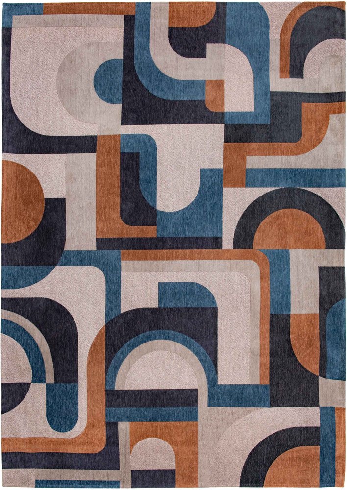 10' Beige And Gray Geometric Washable Runner Rug