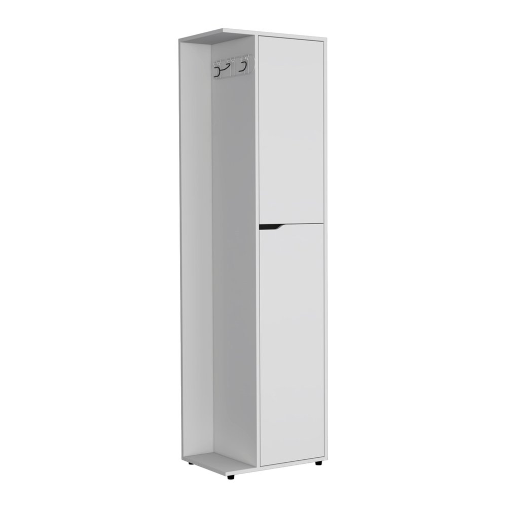 71" White Wood Accent Cabinet With Two Doors