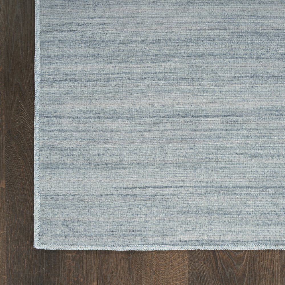 10' Aqua Abstract Washable Runner Rug