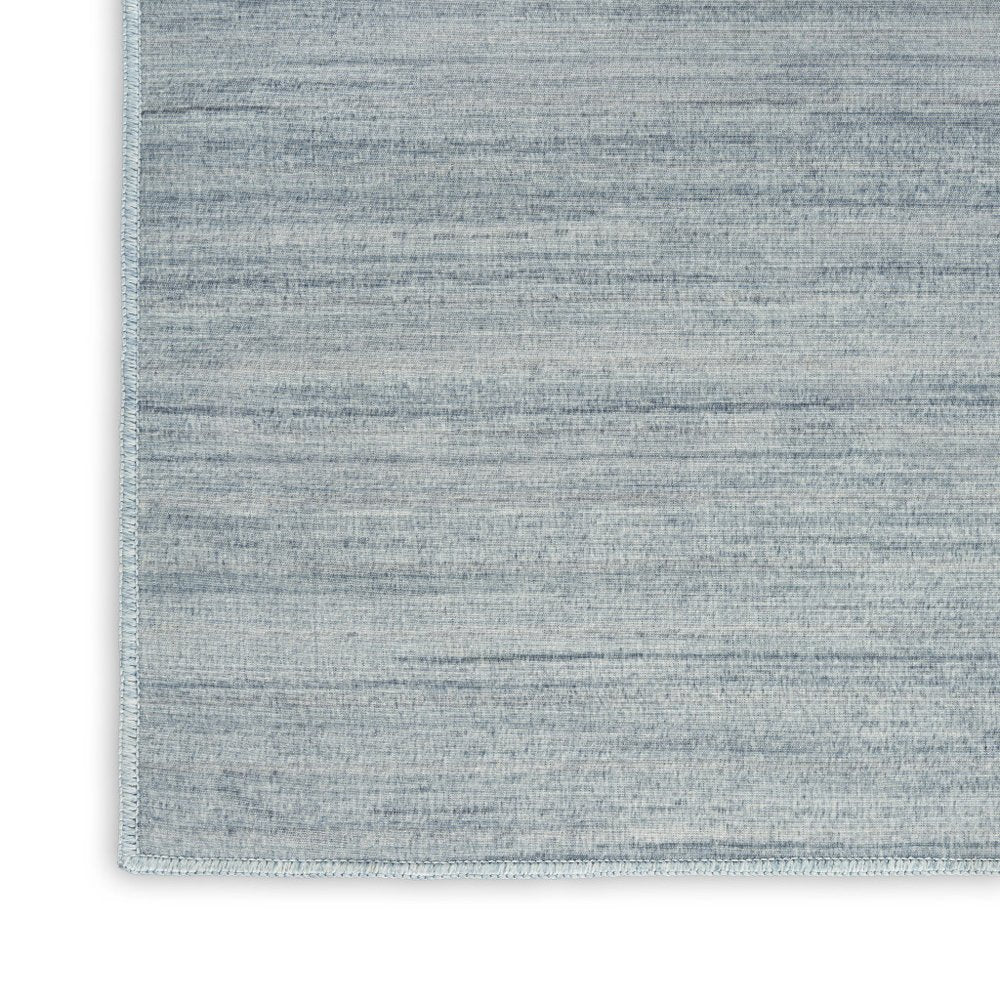 10' Aqua Abstract Washable Runner Rug