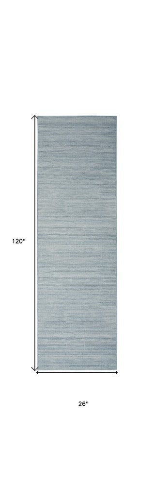 10' Aqua Abstract Washable Runner Rug
