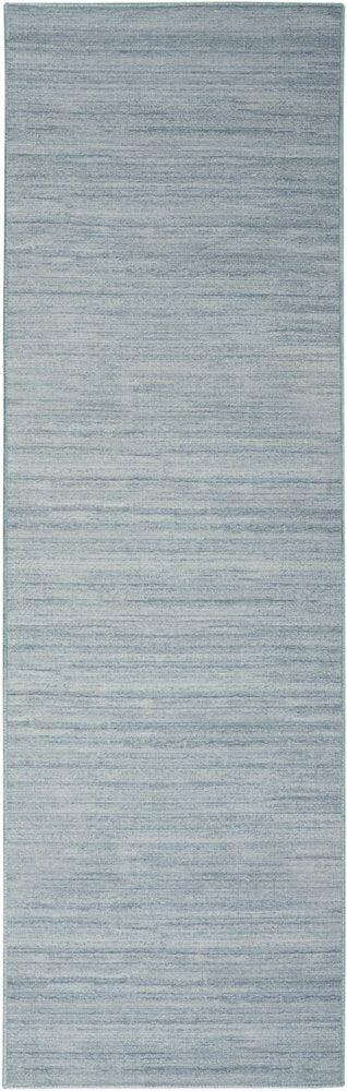 10' Aqua Abstract Washable Runner Rug