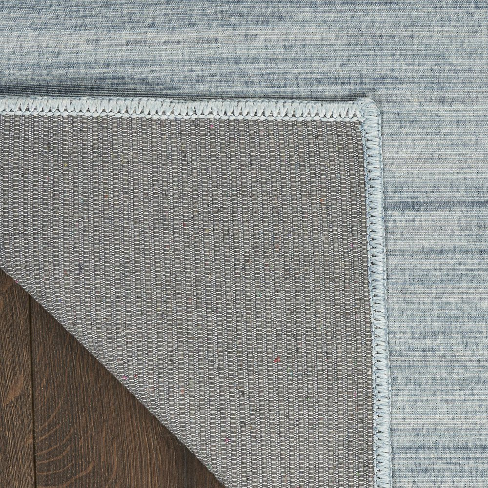 10' Aqua Abstract Washable Runner Rug