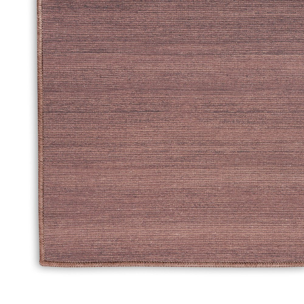 10' Brown Abstract Washable Runner Rug
