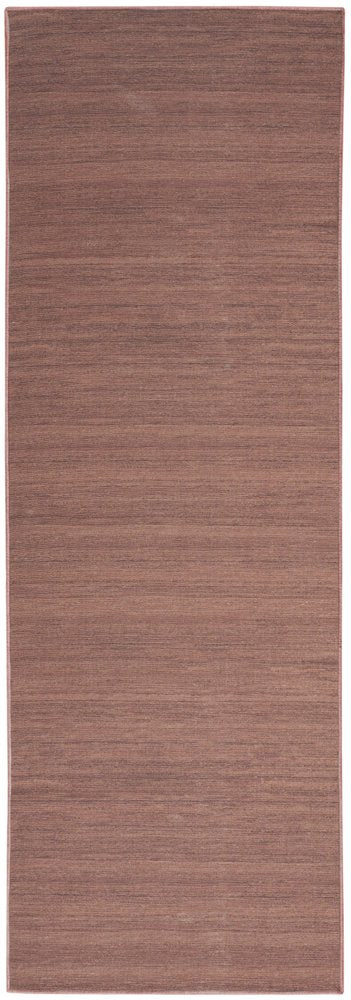 10' Brown Abstract Washable Runner Rug