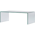 24" Clear Glass Sled Coffee Table