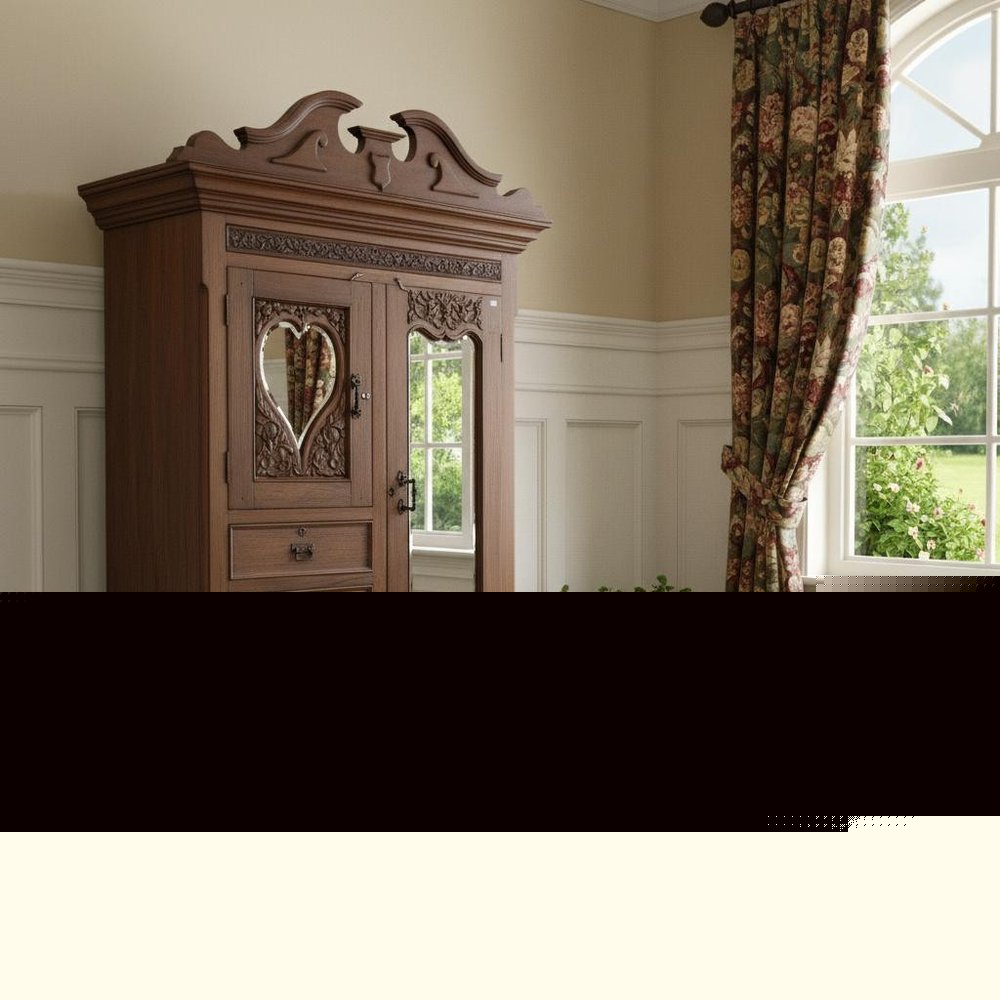53" Brown Reclaimed Wood Carved Scrollwork Accent Cabinet With Two Doors And Four Drawers