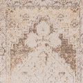 10' Beige And Brown Floral Distressed Runner Rug