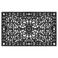 30" X 48" Black Rubber Scrollwork Outdoor Door Mat