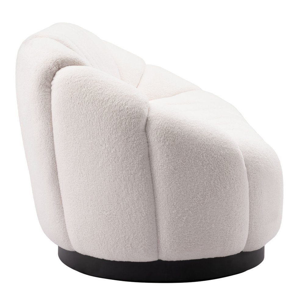 85" Cream Curved Sofa