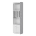 71" White Wood Bar Cabinet With Two Doors