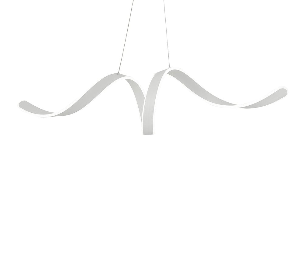 White Metal LED Dimmable Chandelier