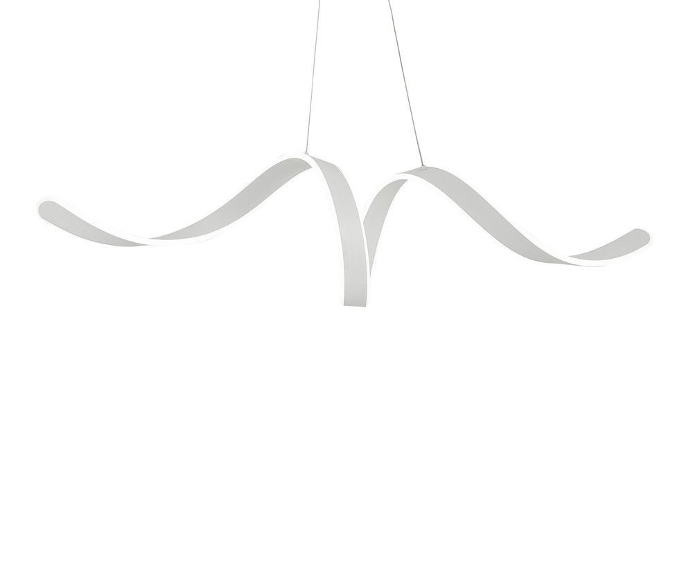 White Metal LED Dimmable Smart Enabled Chandelier