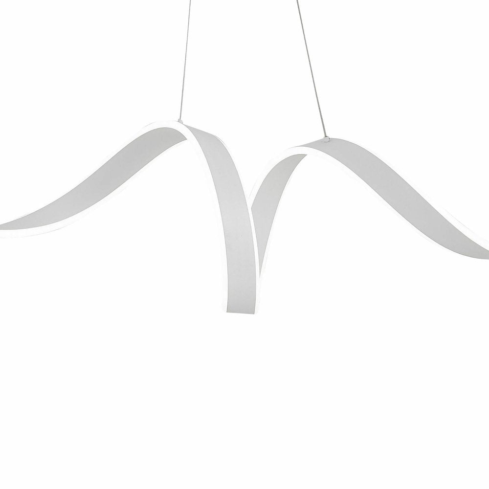 White Metal LED Dimmable Smart Enabled Chandelier