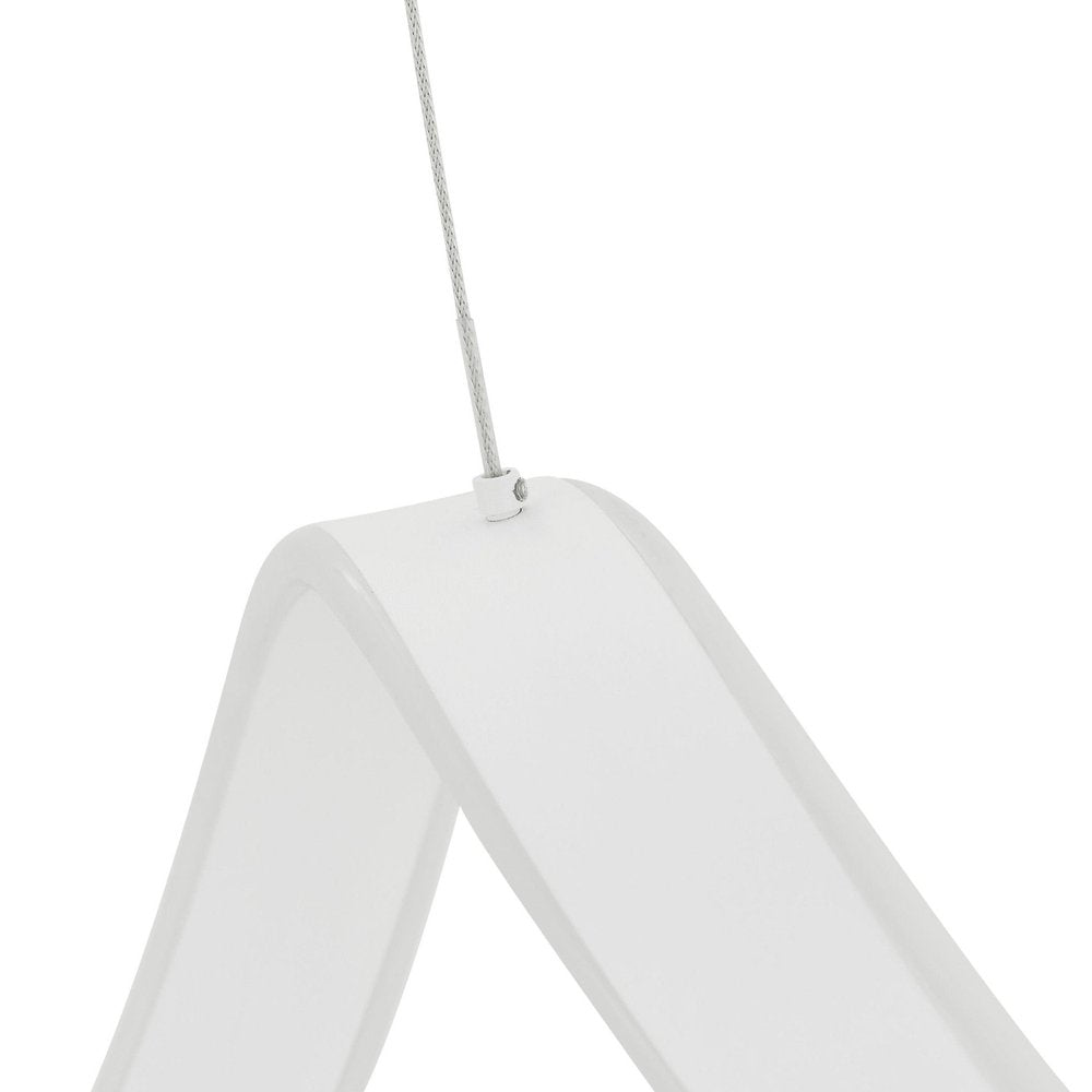 White Metal LED Dimmable Smart Enabled Chandelier