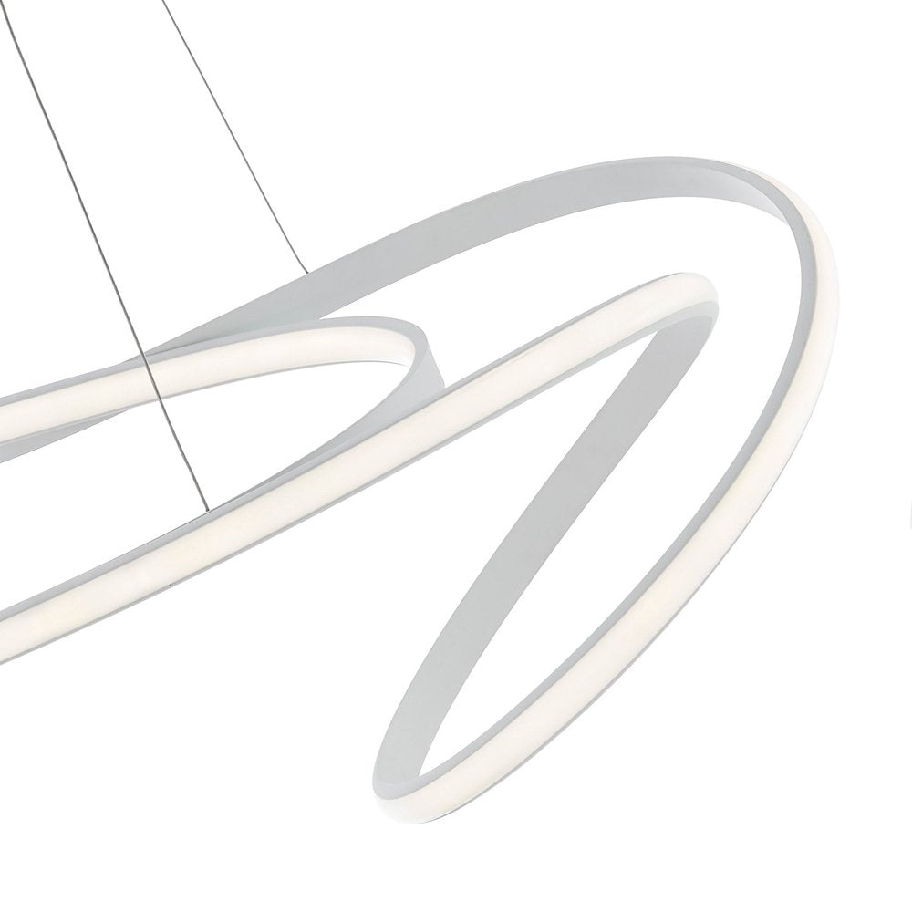 White Metal LED Dimmable Chandelier