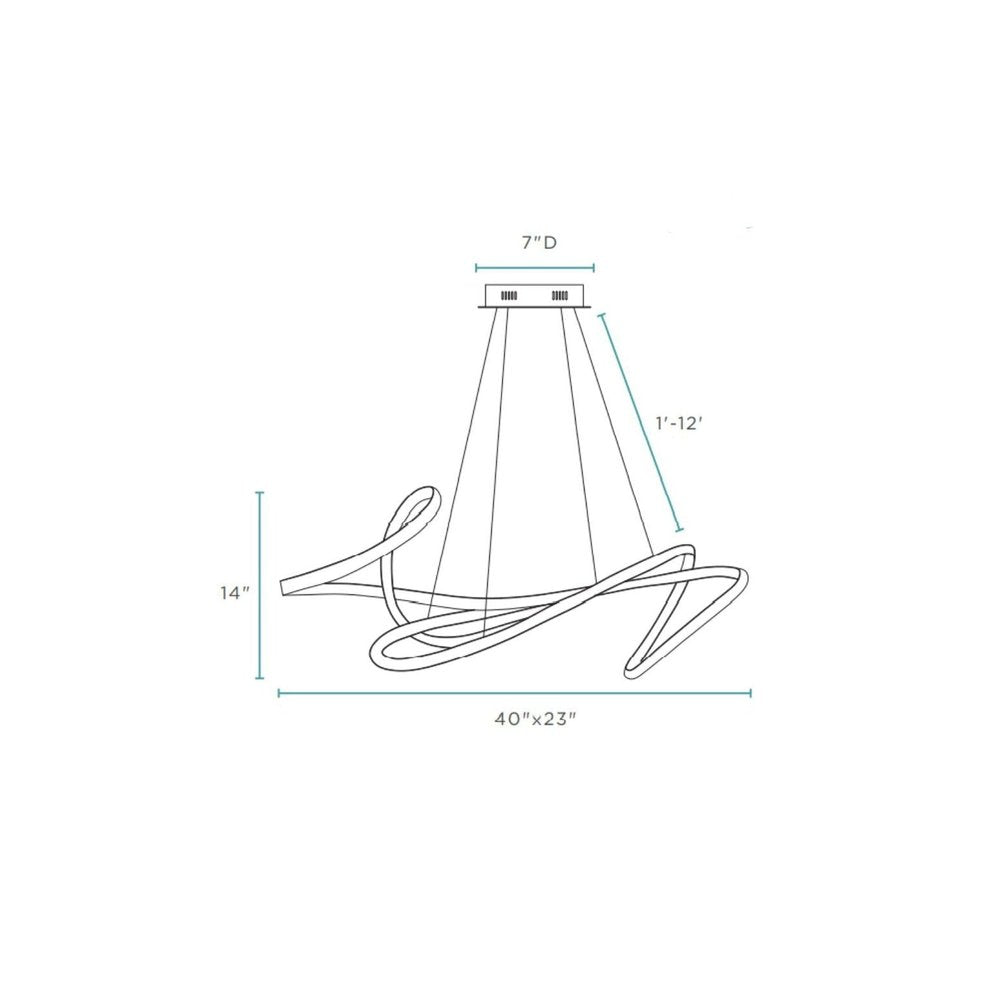White Metal LED Dimmable Chandelier