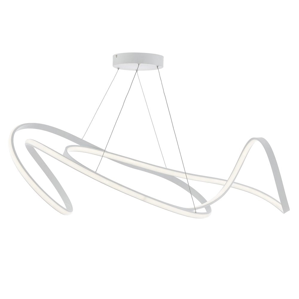 White Metal LED Dimmable Chandelier