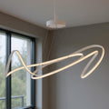 White Metal LED Dimmable Smart Enabled Chandelier