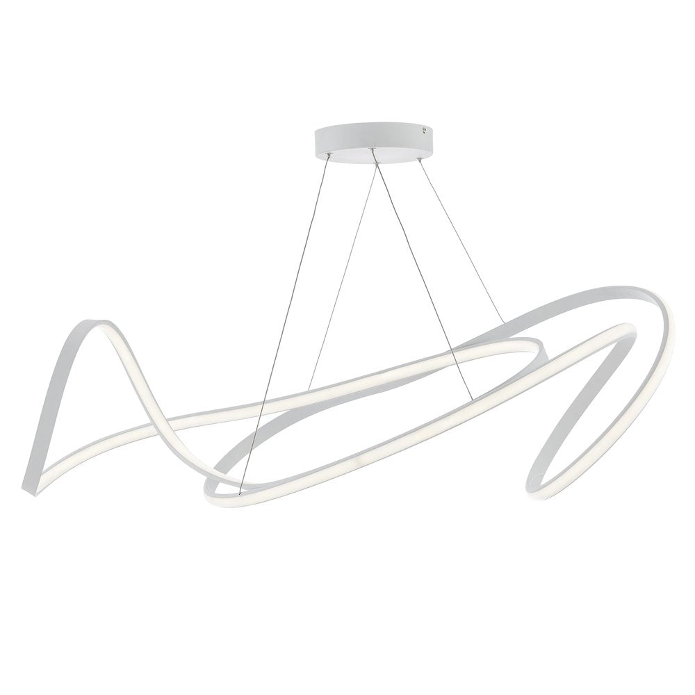 White Metal LED Dimmable Smart Enabled Chandelier