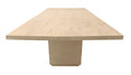 72" Natural and Brown Solid Wood Pedestal Base Dining Table