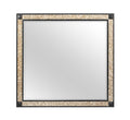 36" Black And Gold Faux Crystal And Wood Dresser Mount Framed Mirror
