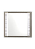 38" White And Silver Wood Lighted Dresser Mount Framed Mirror