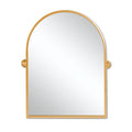 36" Gold Metal Arch Tilting Framed Accent Mirror