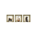 Set of Three Lia Faux Niche 3D Peel and Stick Wall Decals