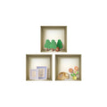 Set of Three Ash Faux Niche 3D Peel and Stick Wall Decals