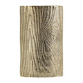10" Gold Aluminum Oval Faux Wood Table Vase