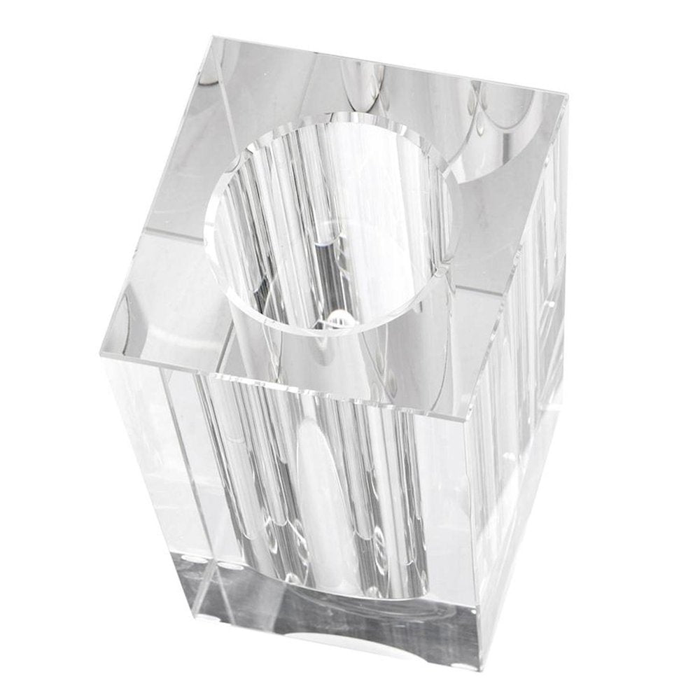 10" Clear Square Glass Table Vase
