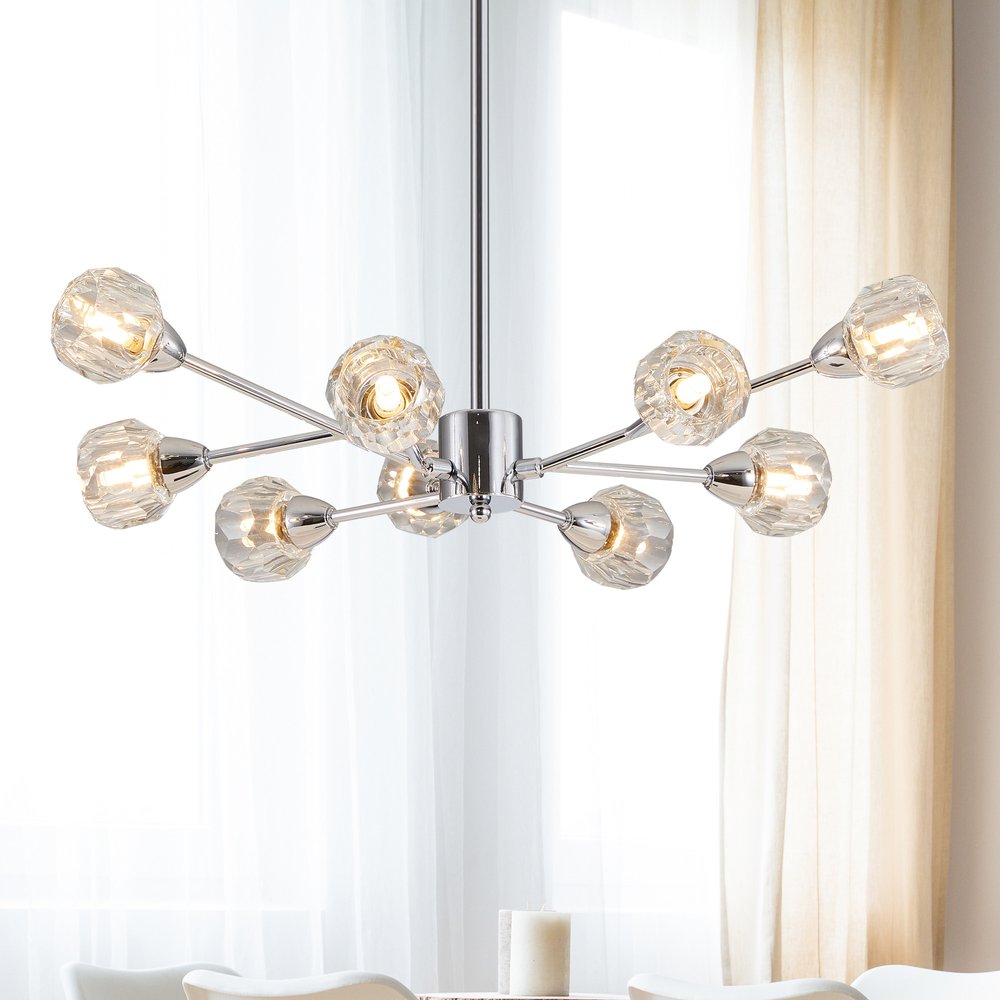Amber Chandelier Metal Ceiling Light