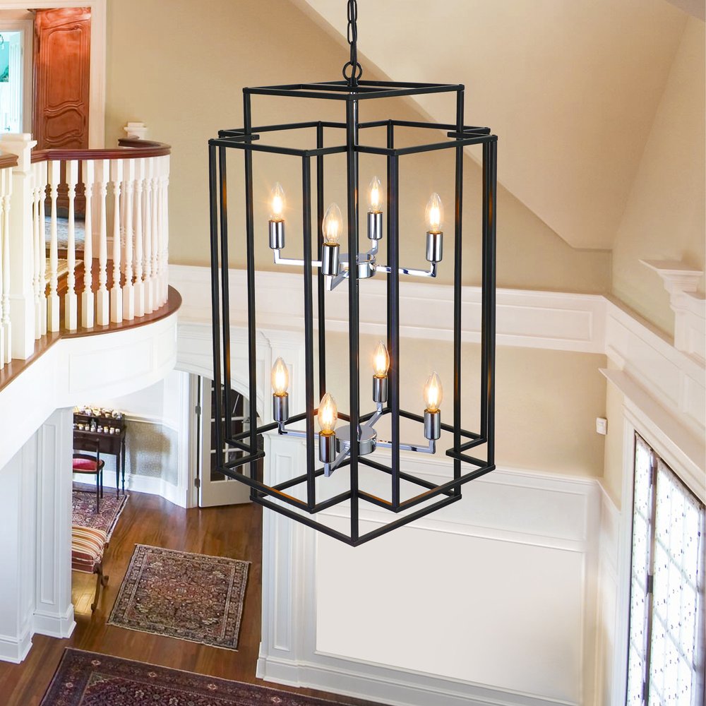 Amber Chandelier Metal Ceiling Light