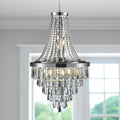 Amber Ten Light Metal Chandelier With Amber Shades