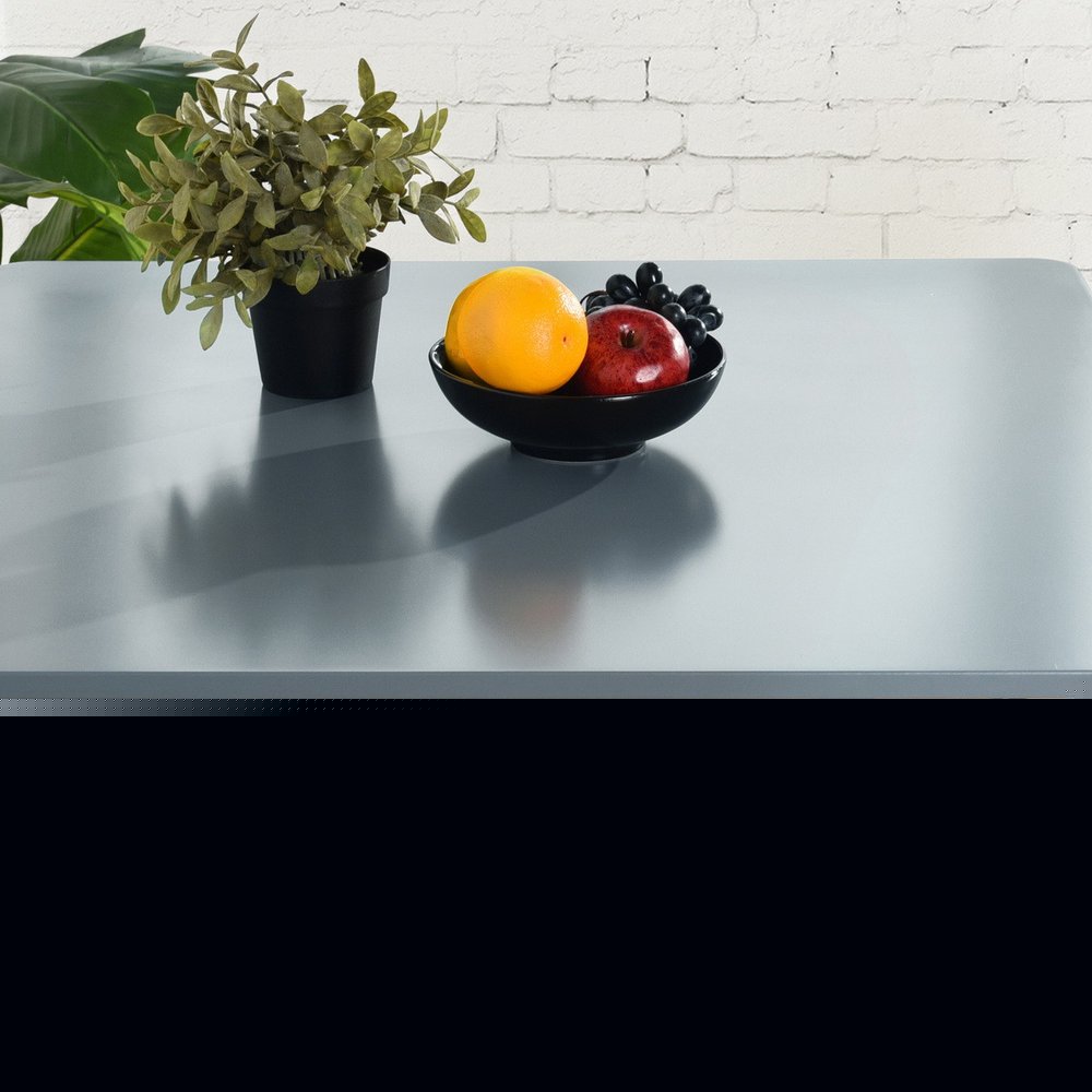 32" Gray and Natural Wood Square Dining Table