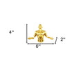 6" X 4" Gold Resin Bursting Man Hanging Dimensional Sculpture