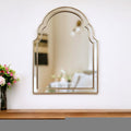 24" Gold Arch Metal Framed Accent Mirror